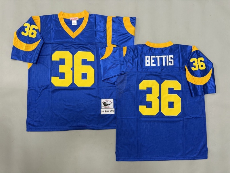 Men 2025 Los Angeles Rams #36 Bettis blue Throwback Limited NFL Jersey style 002->los angeles rams->NFL Jersey